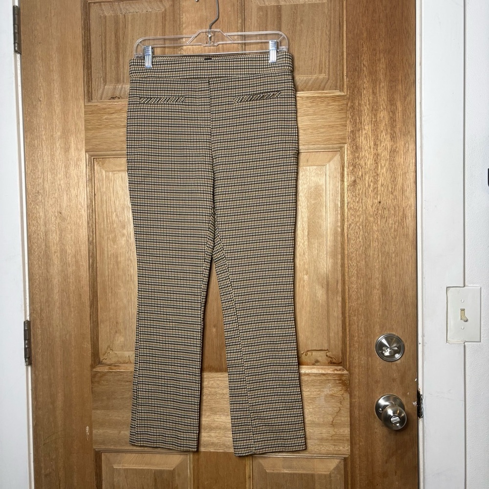 Jules & Leopold women’s Brown and Cream Checkered Pants size SP